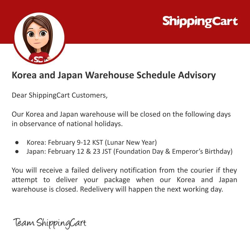 Korea and Japan February 2024 National Holidays ShippingCart